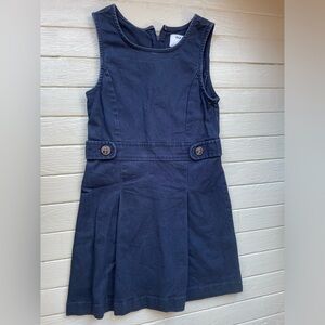 Old Navy School Uniform Girls Size 6 7 Navy Blue Sleeveless Dress